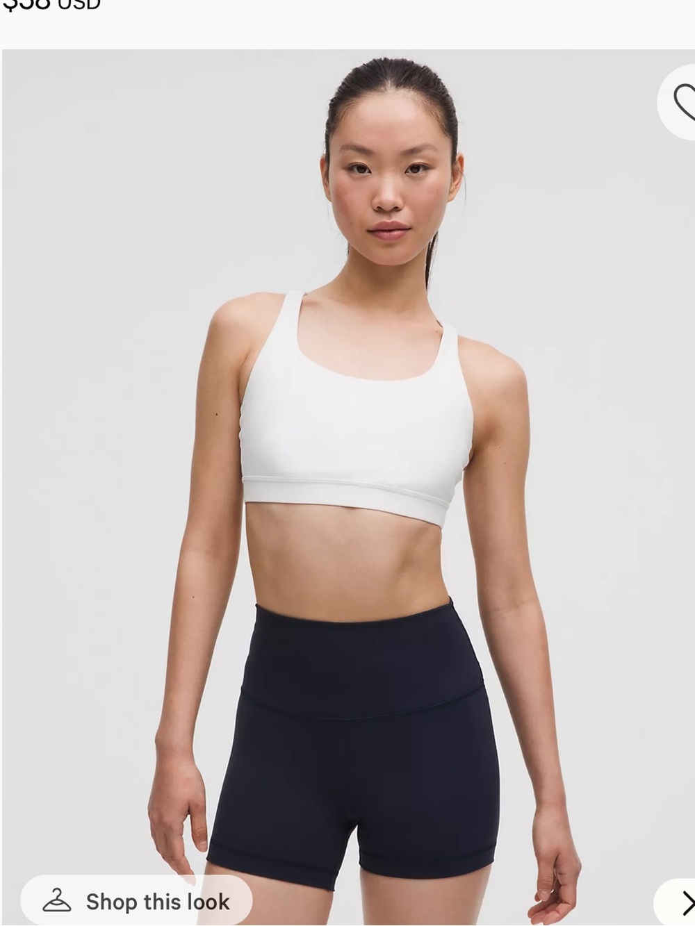 lululemon Energy Bra white